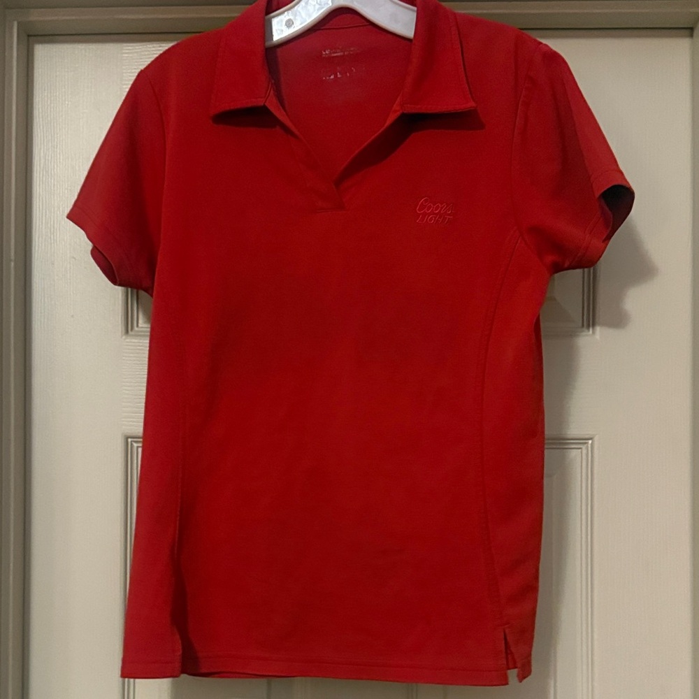Coors Light Red Polo Shirt (size Medium)